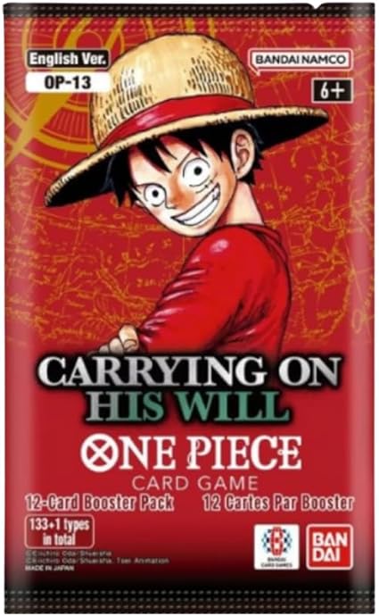 BANDAI One Piece TCG: Carrying on His Will Booster Pack (OP-13) - 12 Cards